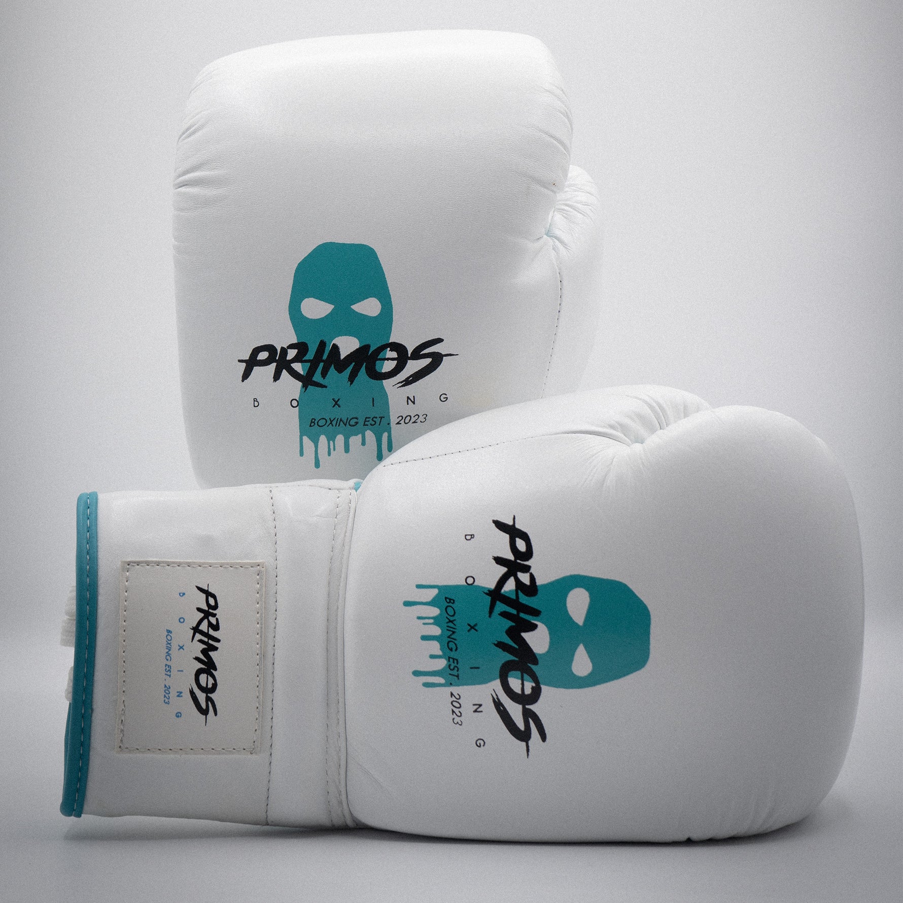 Echtleder Boxhandschuhe Lace Up – PRIMOS SKY BLUE