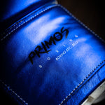 PRIMOS BOXING - METALLIC BLUE Laced up (ECHTLEDER)