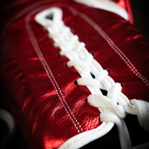 PRIMOS BOXING - METALLIC RED ECHTLEDER Boxhandschuhe