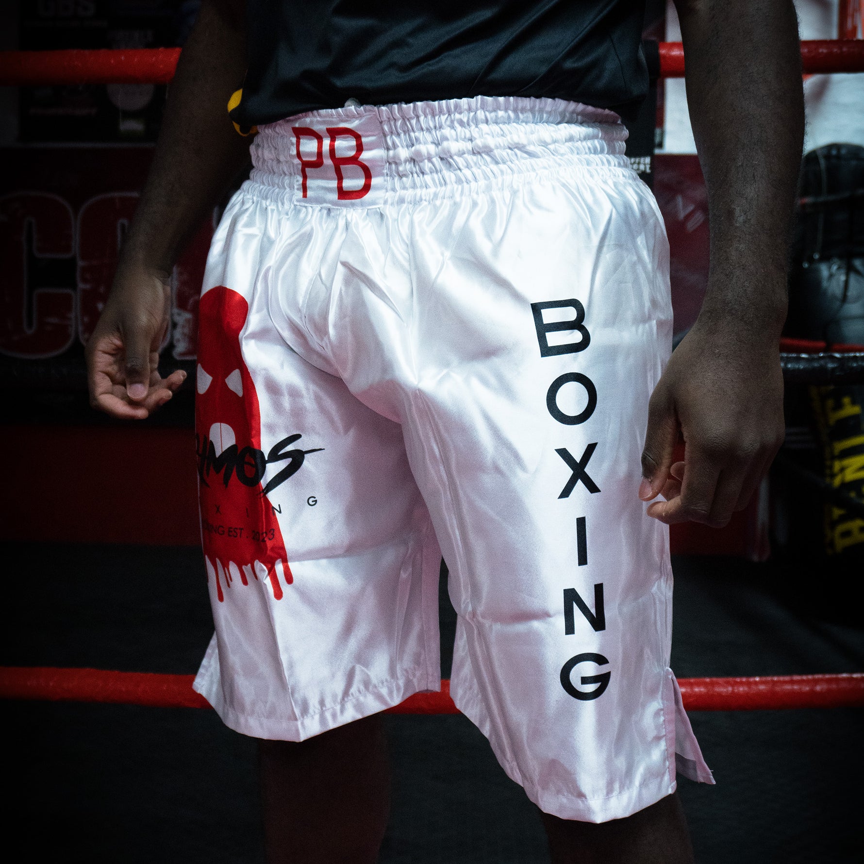 Performance Boxshorts Weiß Rot